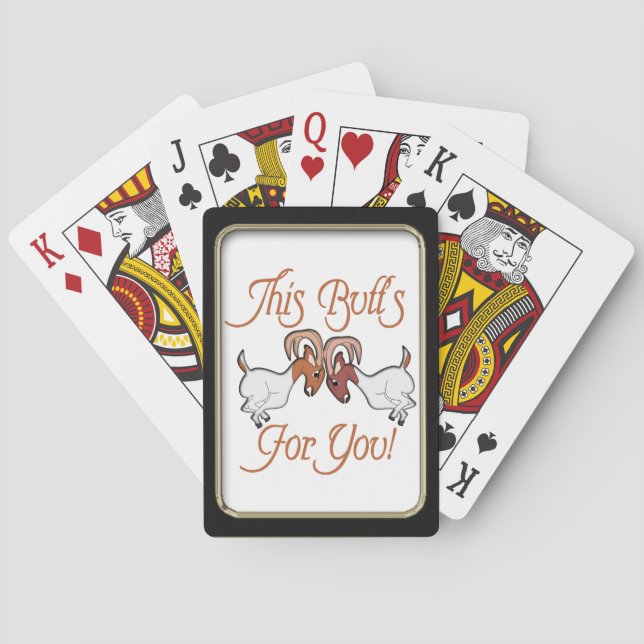 Funny Goat Butts for You Playing Cards (Back)