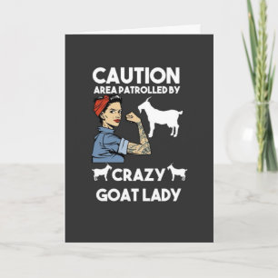 Funny Goat Cards For Women Lady Girls Her Farmer