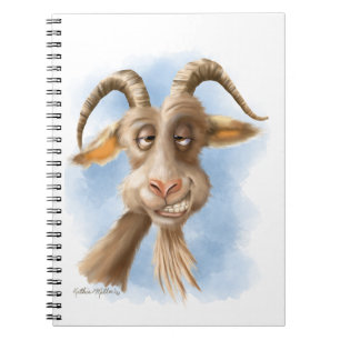 Funny Goat Cartoon Notebook