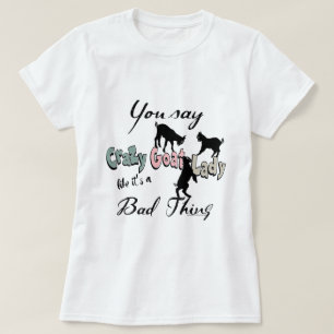 FUNNY GOAT   Crazy Goat Lady Southwest Colours T-Shirt