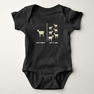 Funny Goat Farmer Humour Farming Baby Bodysuit