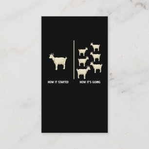 Funny Goat Farmer Humour Farming Business Card