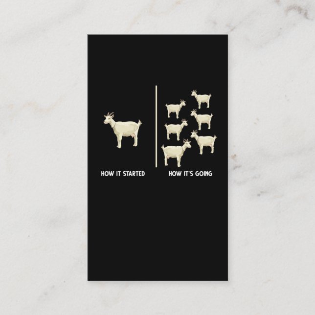 Funny Goat Farmer Humour Farming Business Card (Front)