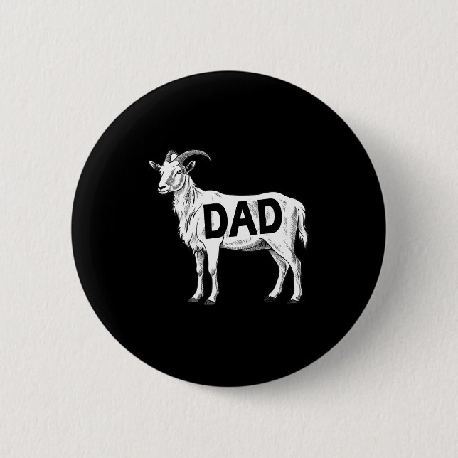 Funny Goat Gift Dad Sarcastic Graphic  2 Inch Round Button (Front)