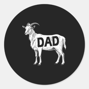 Funny Goat Gift Dad Sarcastic Graphic Classic Round Sticker