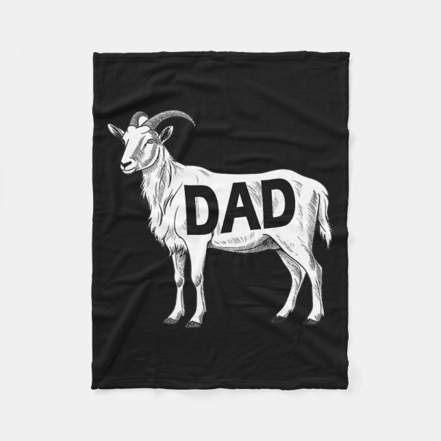 Funny Goat Gift Dad Sarcastic Graphic  Fleece Blanket (Front)