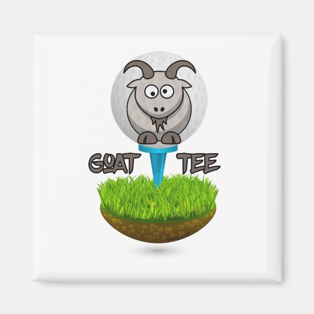 Funny Goat Golf Tee Magnet (Front)