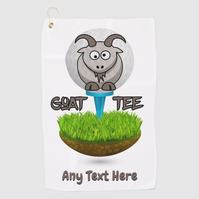 Funny Goat Golf Tee Towel (Front)