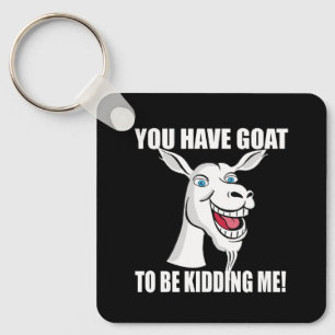 Funny Goat Lettering Cute Animal Keychain