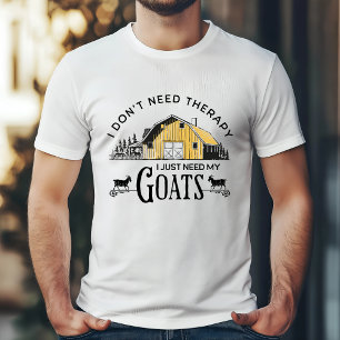 Funny Goat Lover Therapy Quote T-Shirt