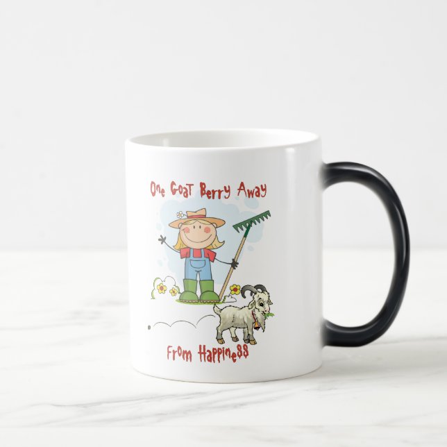 Funny Goat Poop Cartoon Magic Mug (Right)