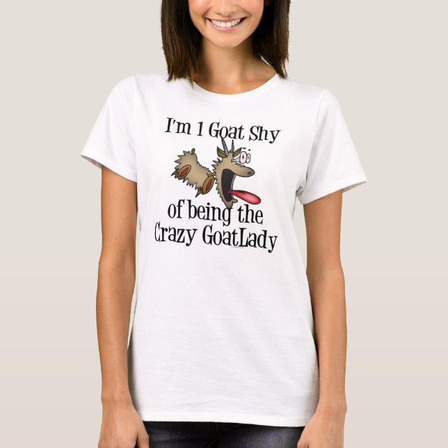 Funny Goat T-shirt Ladies Baby Doll Shirt by Bella (Front)