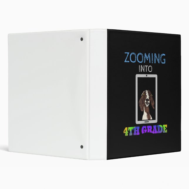 Funny Goat Virtual 4th Grader Back To School 2020 Binder (Background)