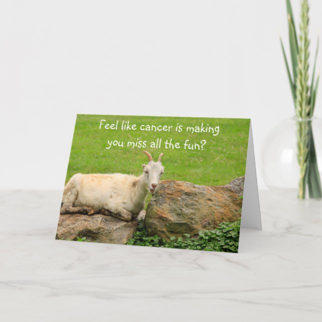 Funny Goats Cancer Support Card (Front)
