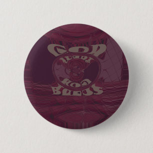 Funny God Bless  kenya  Hakuna Matata Giraffes wov 2 Inch Round Button