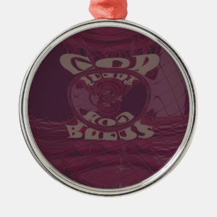 Funny God Bless kenya Hakuna Matata Giraffes wov Metal Ornament