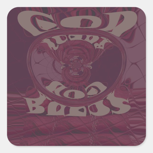 Funny God Bless  kenya  Hakuna Matata Giraffes wov Square Sticker (Front)