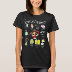 Funny God Did It First 67 Meme Jesus Christian Bib T-Shirt