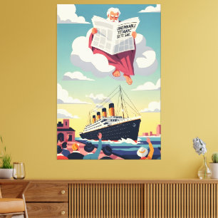 Funny God themed Canvas Print