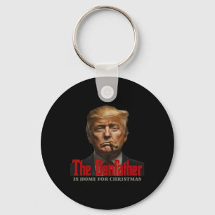 Funny Godfather Is Home For Christmas The Donfathe Keychain