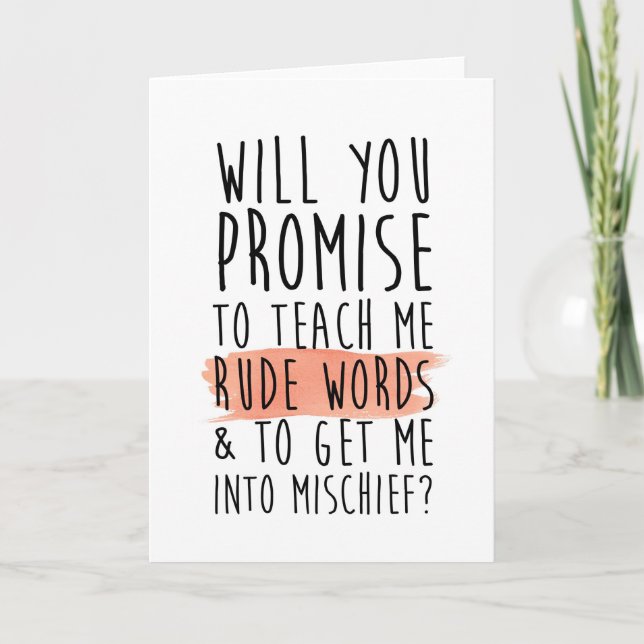 funny godmother / godfather / godparents card (Front)