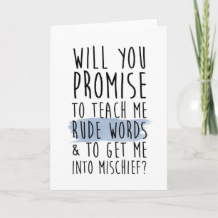 funny godmother / godfather / godparents card