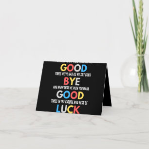 Funny Going Away Farewell Note Card