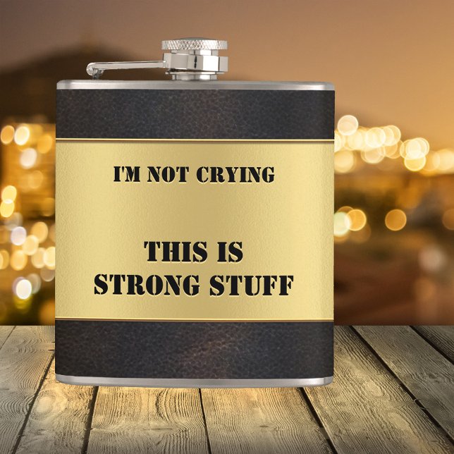 Funny Gold Faux Leather Hip Flask (Creator Uploaded)