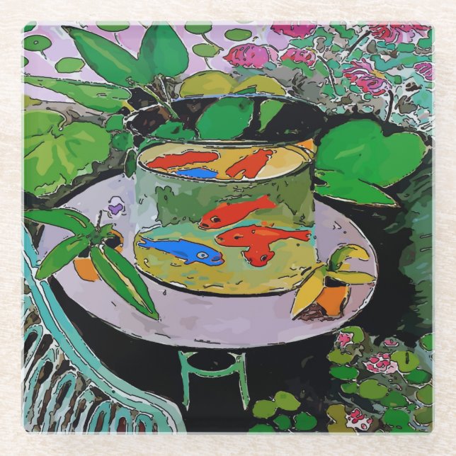 Funny Gold Fish Coaster (Front)