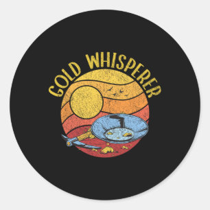 Funny Gold Panning Gold Digging Treasure Hunting  Classic Round Sticker