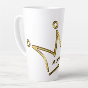 Funny Golden Crown - luxury royal 1 Latte Mug