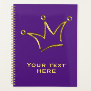 Funny Golden Crown - luxury royal 1 Planner