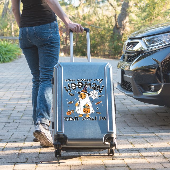 Funny Golden Dog Halloween Ghost Spooky (Suitcase Insitu)