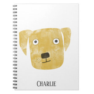 Funny Golden Labrador Retriever Dog Custom Name Notebook