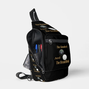 Funny Golden Lawn Bowls Bowled And Beautiful, Sling Bag