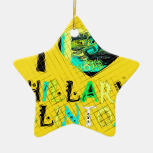 Funny Golden lovey Amazing Hope Hillary for USA Co Ceramic Ornament