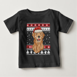 Funny Golden Retriever Christmas Baby T-Shirt