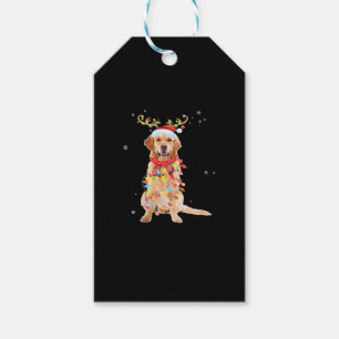 Funny Golden Retriever Christmas Tree Santa Reinde Gift Tags
