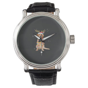 Funny Golden Retriever Christmas Tree Santa Reinde Watch