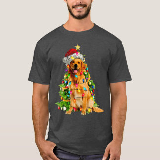 Funny Golden Retriever Christmasree Dog Lover boy T-Shirt