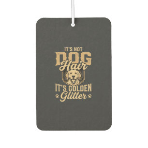 Funny Golden Retriever Dog Hair Glitter Air Freshener