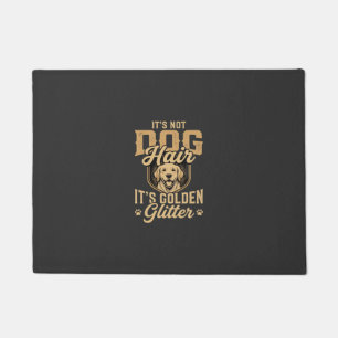 Funny Golden Retriever Dog Hair Glitter Doormat