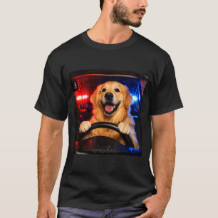 Funny golden retriever driving meme dog driving a T-Shirt