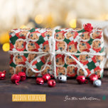 Funny Golden Retriever Face Christmas Pattern Wrapping Paper<br><div class="desc">Funny Golden Retriever Face Christmas Pattern features a watercolor of a Golden Retriever with a red Santa Hat and a red scarf. Funny design for Dog Lovers!</div>