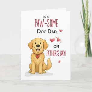 Funny Golden Retriever Father’s Day from Dog Card