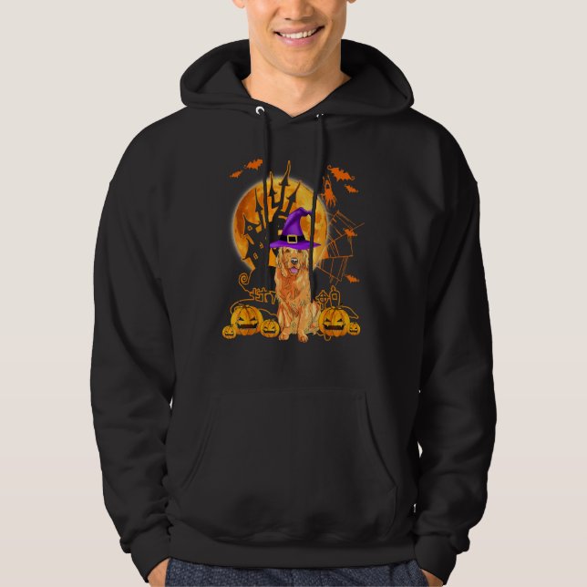 Funny Golden Retriever Halloween Costume Hoodie (Front)