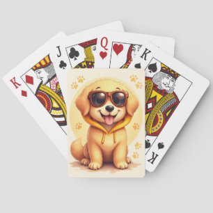 Funny Golden Retriever Kawaii Dog Playing Cards