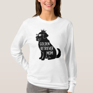 Funny Golden Retriever Mom Cute Dog with Crown T-Shirt