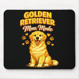 Funny golden retriever mom mode dog lover cute mouse pad