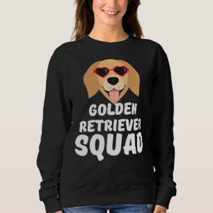 Funny Golden Retriever Squad White Cute Funny Love Sweatshirt